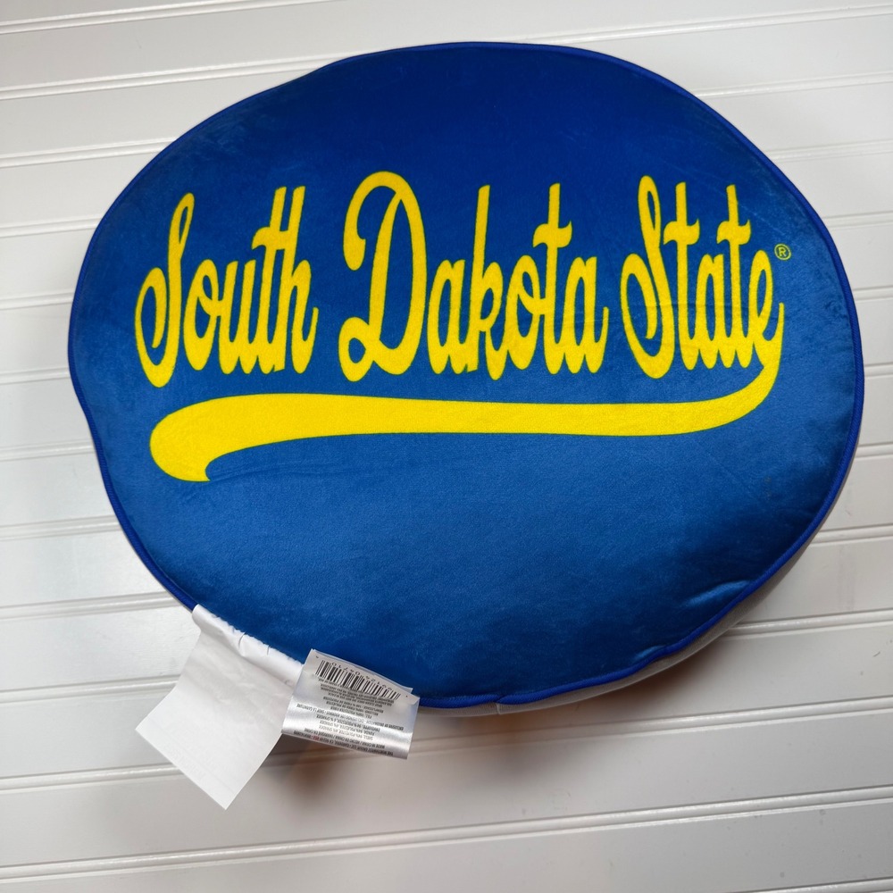 South Dakota State University SDSU Travel Cloud Pillow Northwest Blue Yellow
